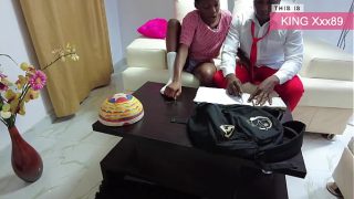 African female student seduced her home teacher in hardcore sex